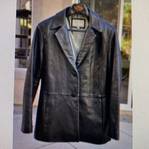 Juliet Michelle by Adler Lambskin Leather Jacket in Black